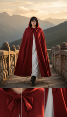 Dura/Chamois Cape: Royal Elegance for Every Occasion | كاب برباط ( اسود  -  احمر