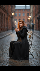 Heavy Wool Hooded Coat with Belt – Available in Black & Beige| لونج