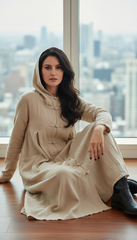 Premium Japanese Kaftan - Linen & Handcrafted Buttons |يابانى