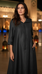 Long Waterproof Kaftan with Zipper – تفته