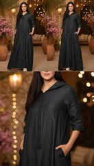 Long Waterproof Kaftan with Zipper – تفته