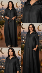 Long Waterproof Kaftan with Zipper – تفته