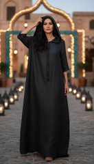 Long Waterproof Kaftan with Zipper – تفته