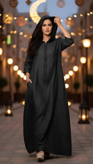 Long Waterproof Kaftan with Zipper – تفته
