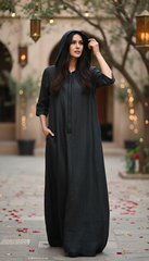 Long Waterproof Kaftan with Zipper – تفته