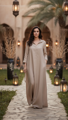 Linen Kaftan – Wrinkle-Free & Versatile for Every Occasion | مقفول