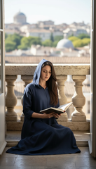 Navy Linen Kaftan: Side Pockets & Hidden Magic Zipper | سوسته سحريه