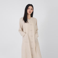 Japanese Kaftan – Anti-Wrinkle Linen, Handmade Buttons, Multiple Colors
