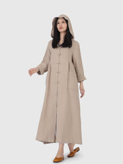 Japanese Kaftan – Anti-Wrinkle Linen, Handmade Buttons, Multiple Colors
