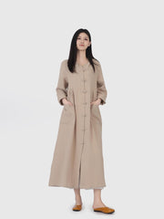 Japanese Kaftan – Anti-Wrinkle Linen, Handmade Buttons, Multiple Colors