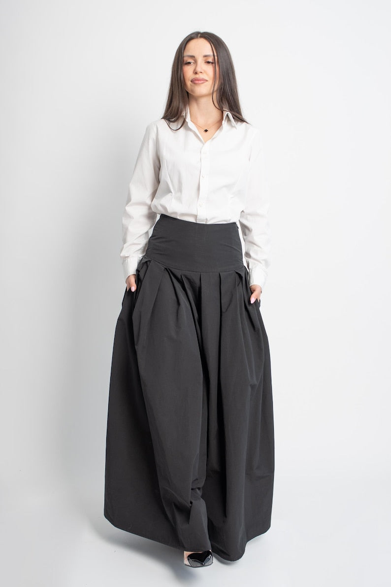 Long Skirt with Side Pockets – All Seasons Wear_ باسكت ساده