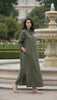 Practical Linen Kaftan in Army Green & White: for Every Occasion| فتحتين  ( زيتى  او ابيض