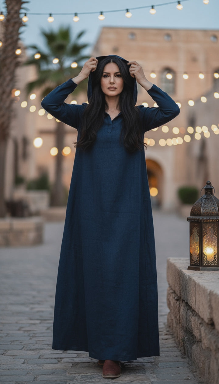 Linen Kaftan – Wrinkle-Free & Versatile for Every Occasion | مقفول