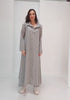 Gray Linen Kaftan: Stylish Design with Side Pockets