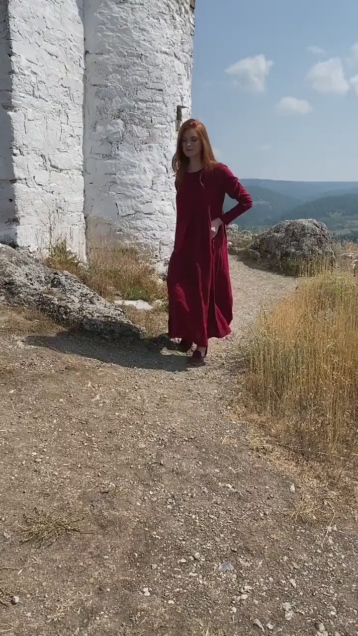 Frill Dress with Front & Back Ruffles: A Unique Italian Linen Design